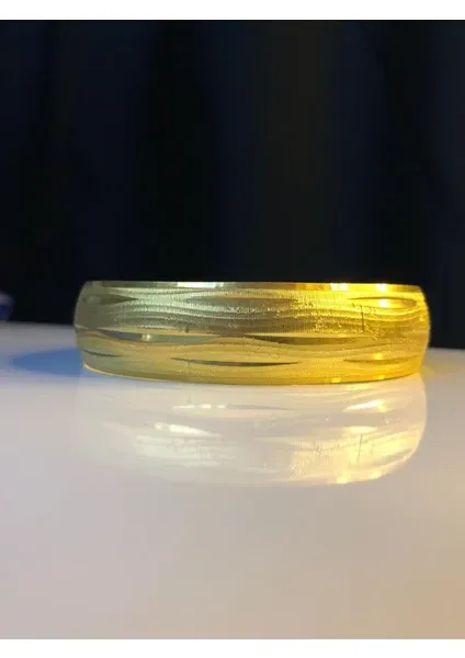 22 Ayar Dalgalı Oluk Mega Bilezik 15 Gr
