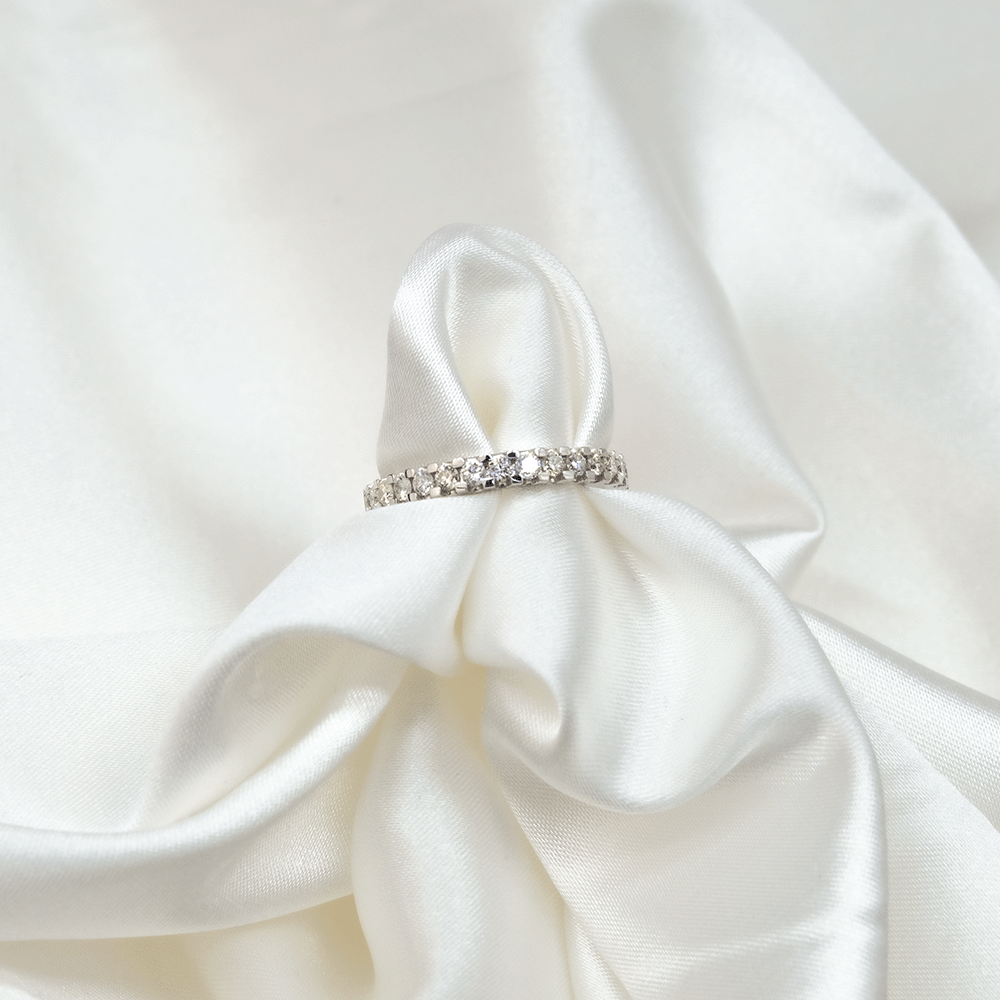 14 Ayar Montür Düz Kesim Yuvarlak Pırlanta Yüzük