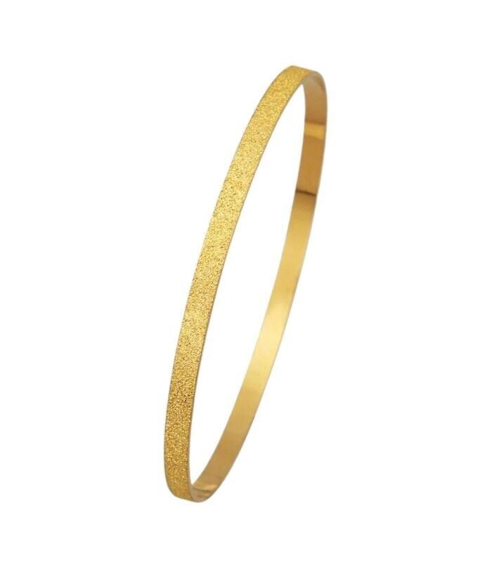 22 Ayar Parıltı Desenli Kibrit Çöpü Gold Altın Bilezik
