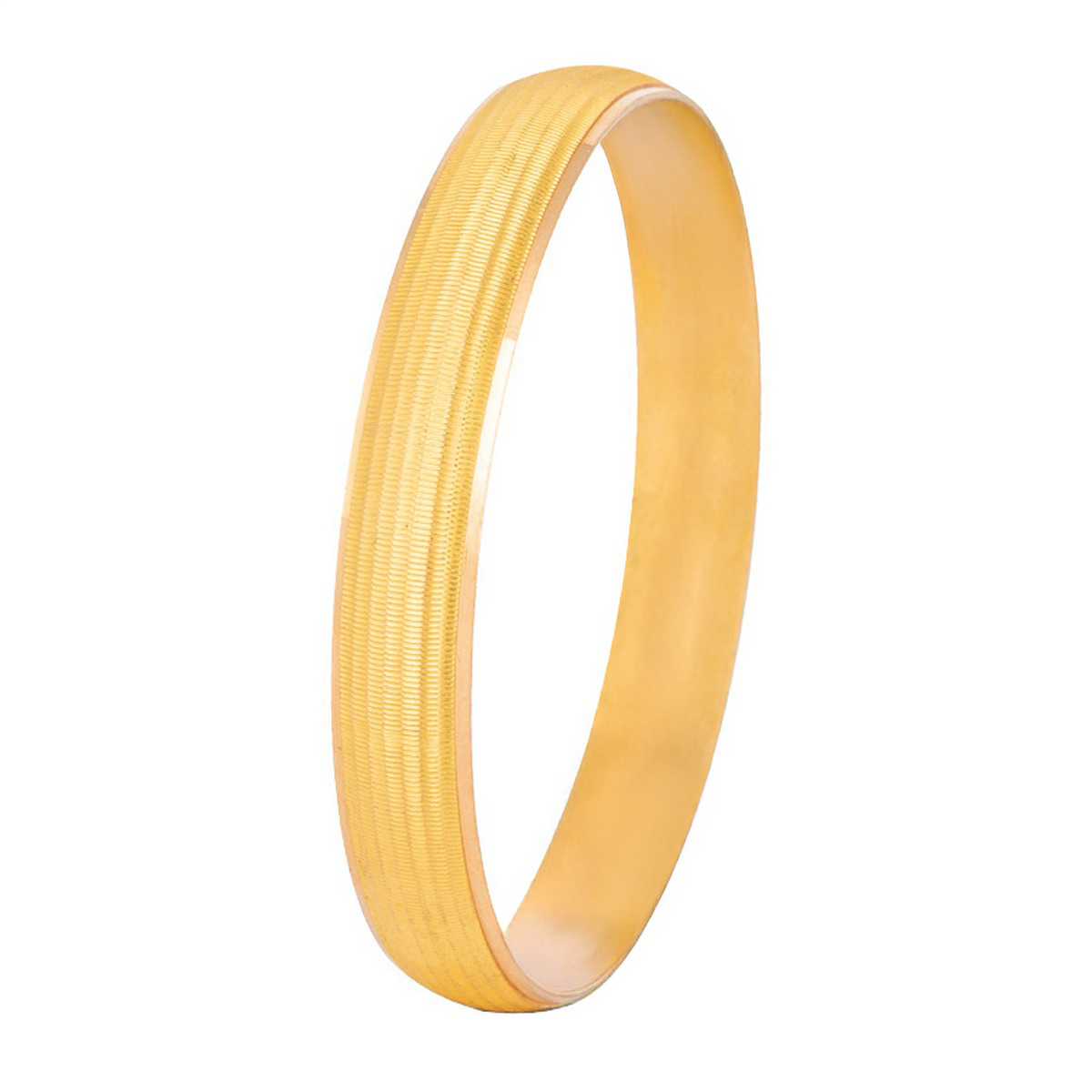 22 Ayar Kenarları Şeritli Ortadan Çizgili Gold Altın Bilezik 40 Gr