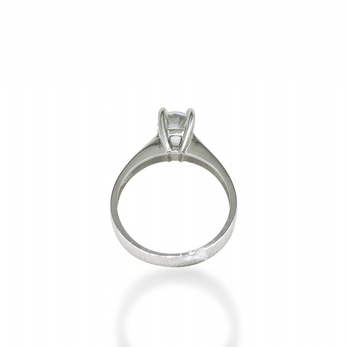 14 Ayar Tektaş Beyaz Altın Yüzük