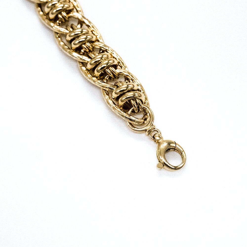 14 Ayar Çift Halka Sarmal Model Altın Bileklik