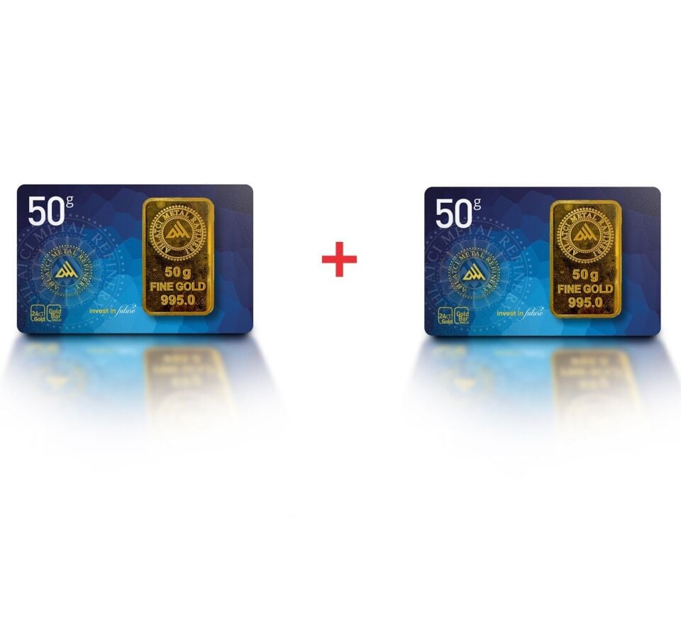Ahlatçı 24 Ayar Külçe Gram Altın 50 + 50 Gr.