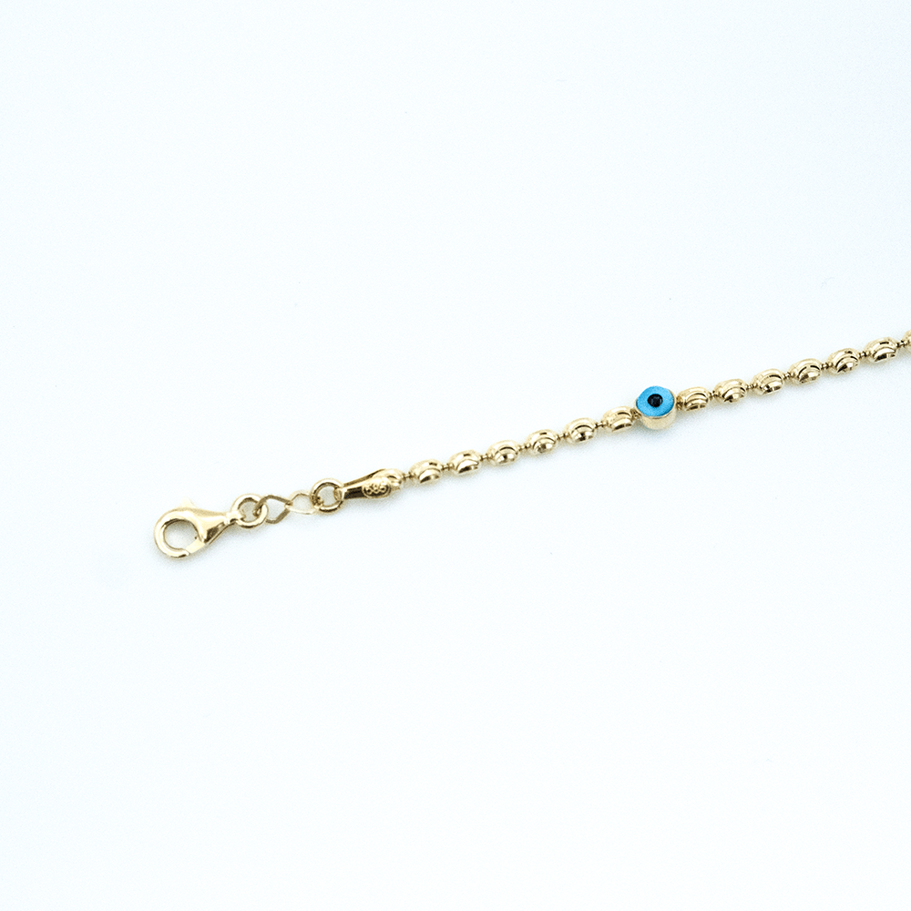 14 Ayar Nazar Boncuklu Altın Bileklik