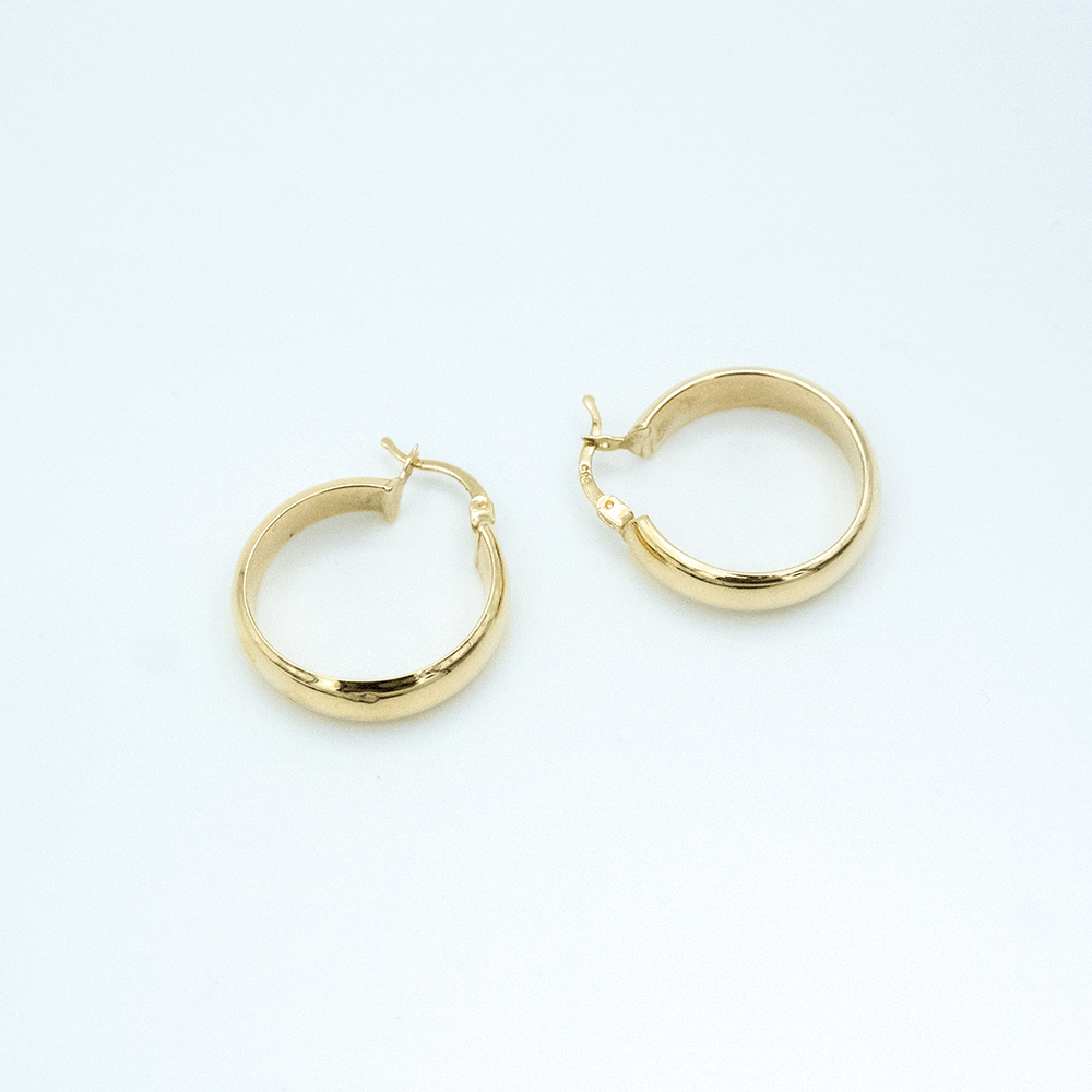 14 Ayar İnce Kesim Altın Küpe