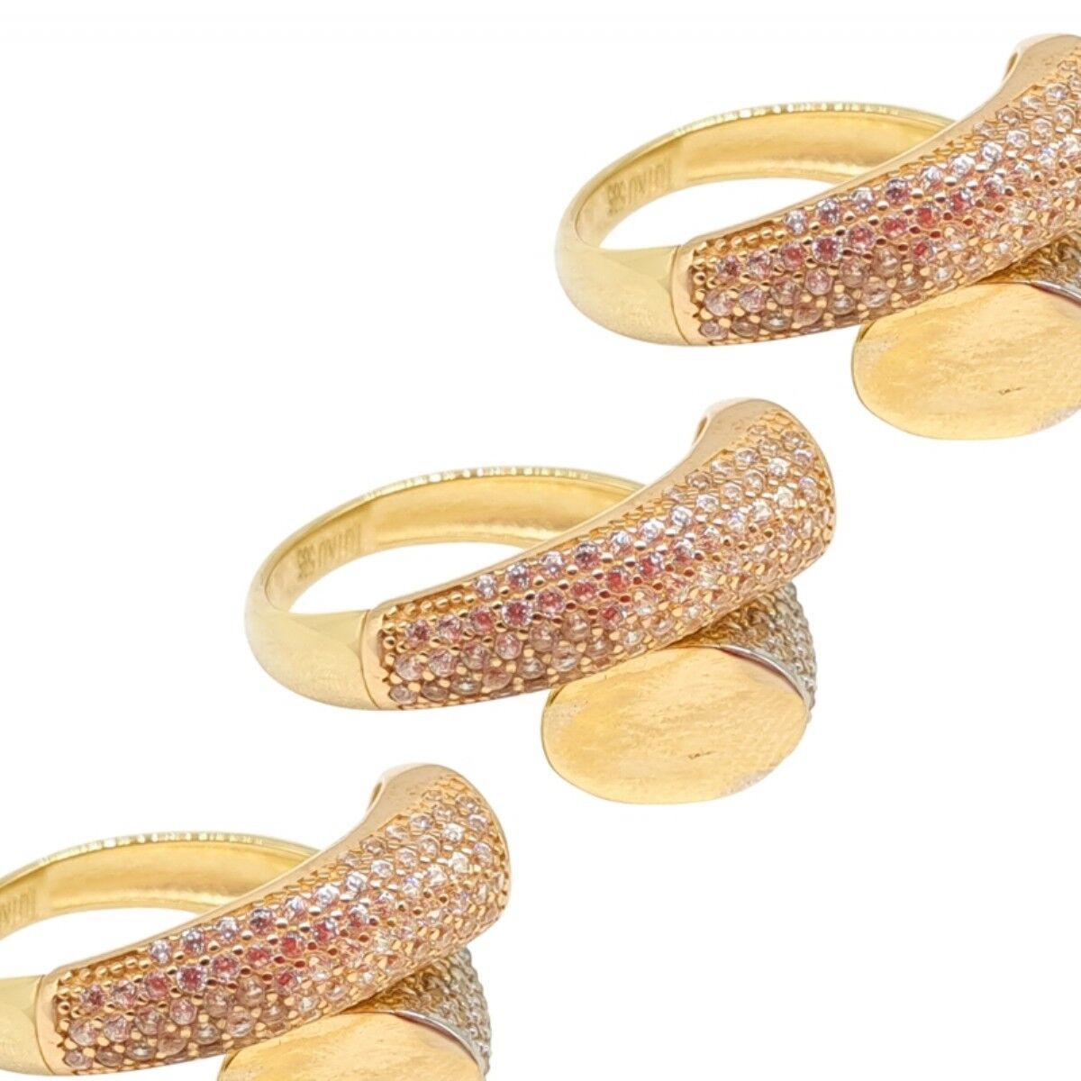 14 Ayar Çift Renk Trend Altın Yüzük