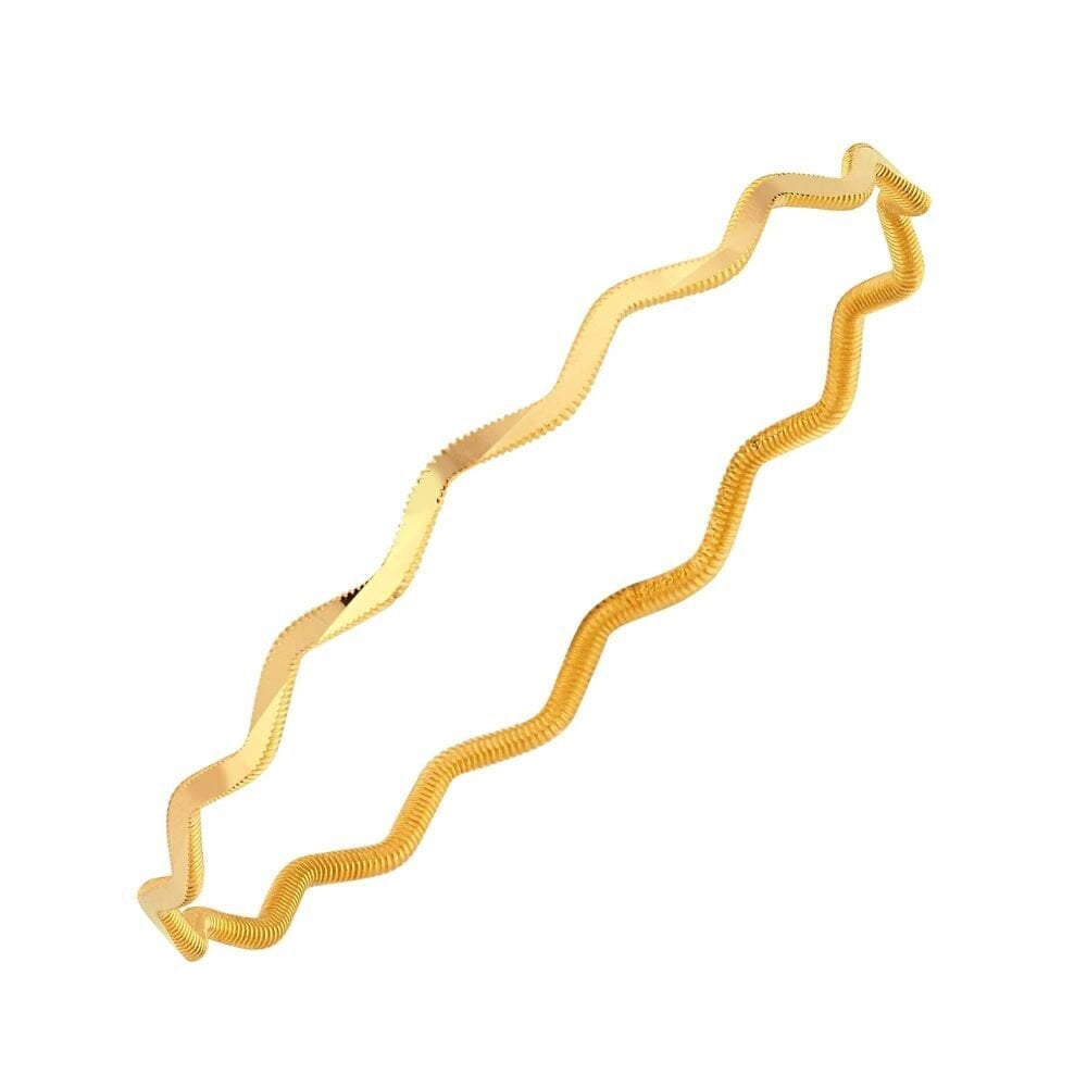 22 Ayar Kenarları Tırtıklı Ortadan Çizikli Zikzak Ajda Gold Altın Bilezik 10 Gr