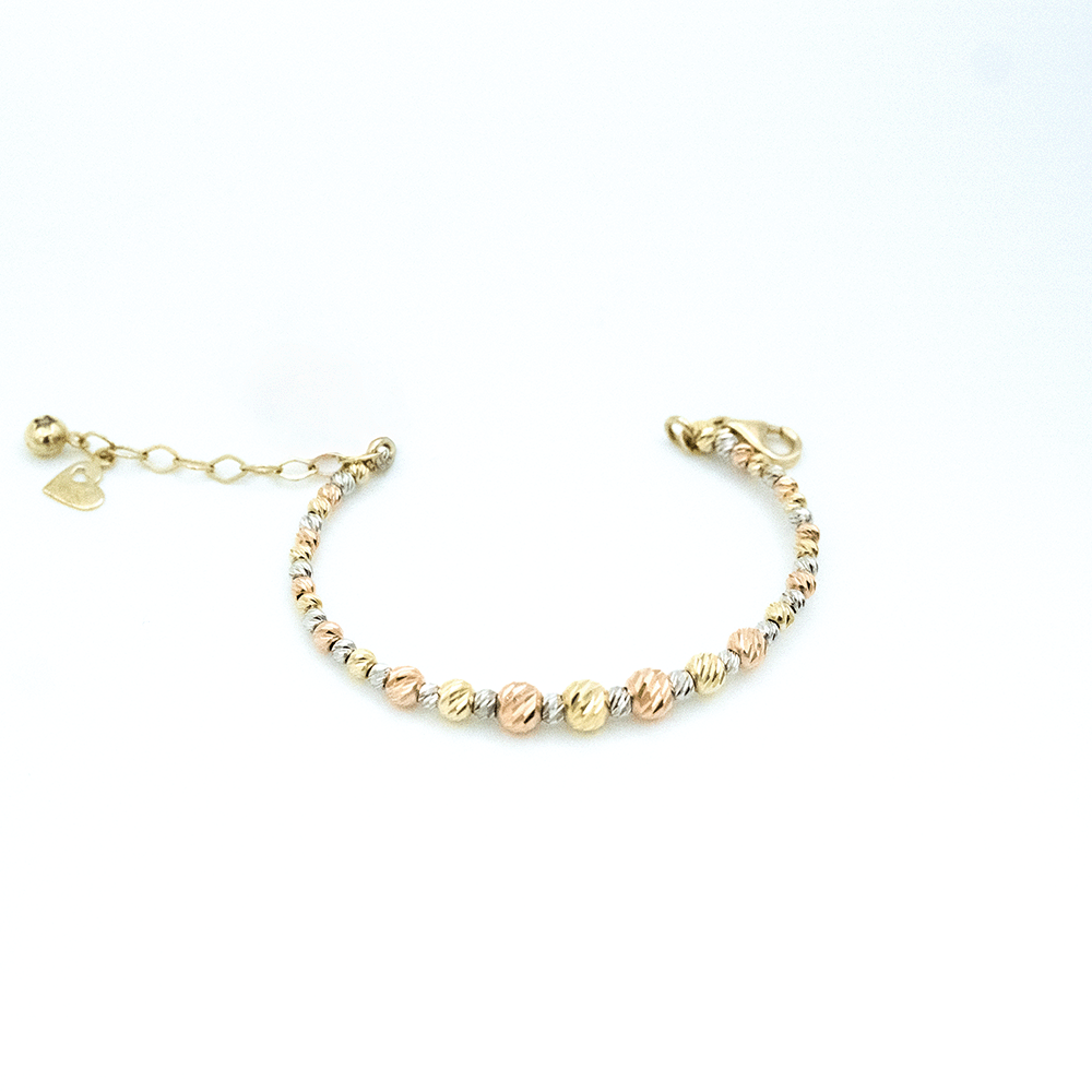 14 Ayar Dorika Toplu Detaylı Kelepçe Altın Bileklik