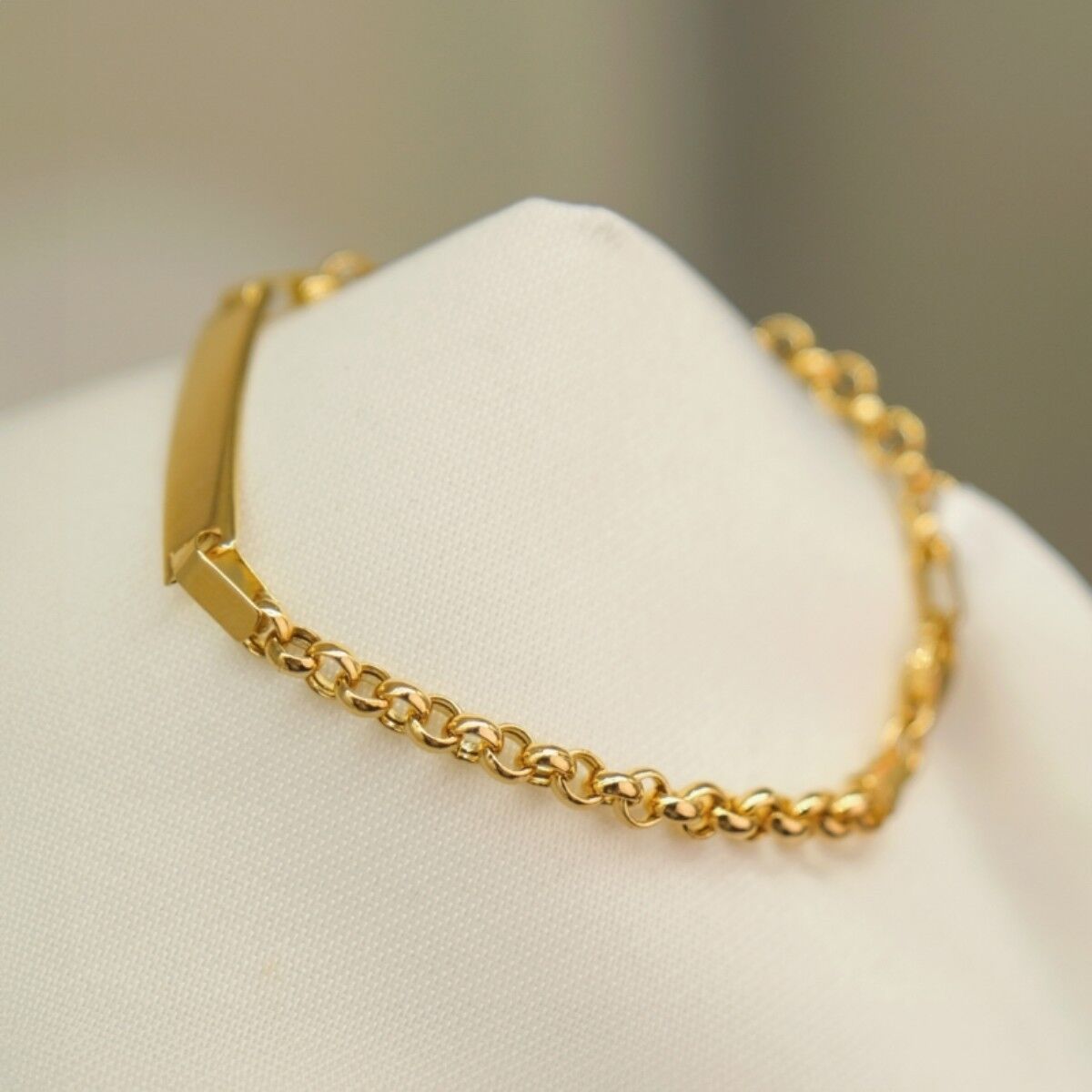 14 Ayar Doç Halka Zincirli Altın Künye