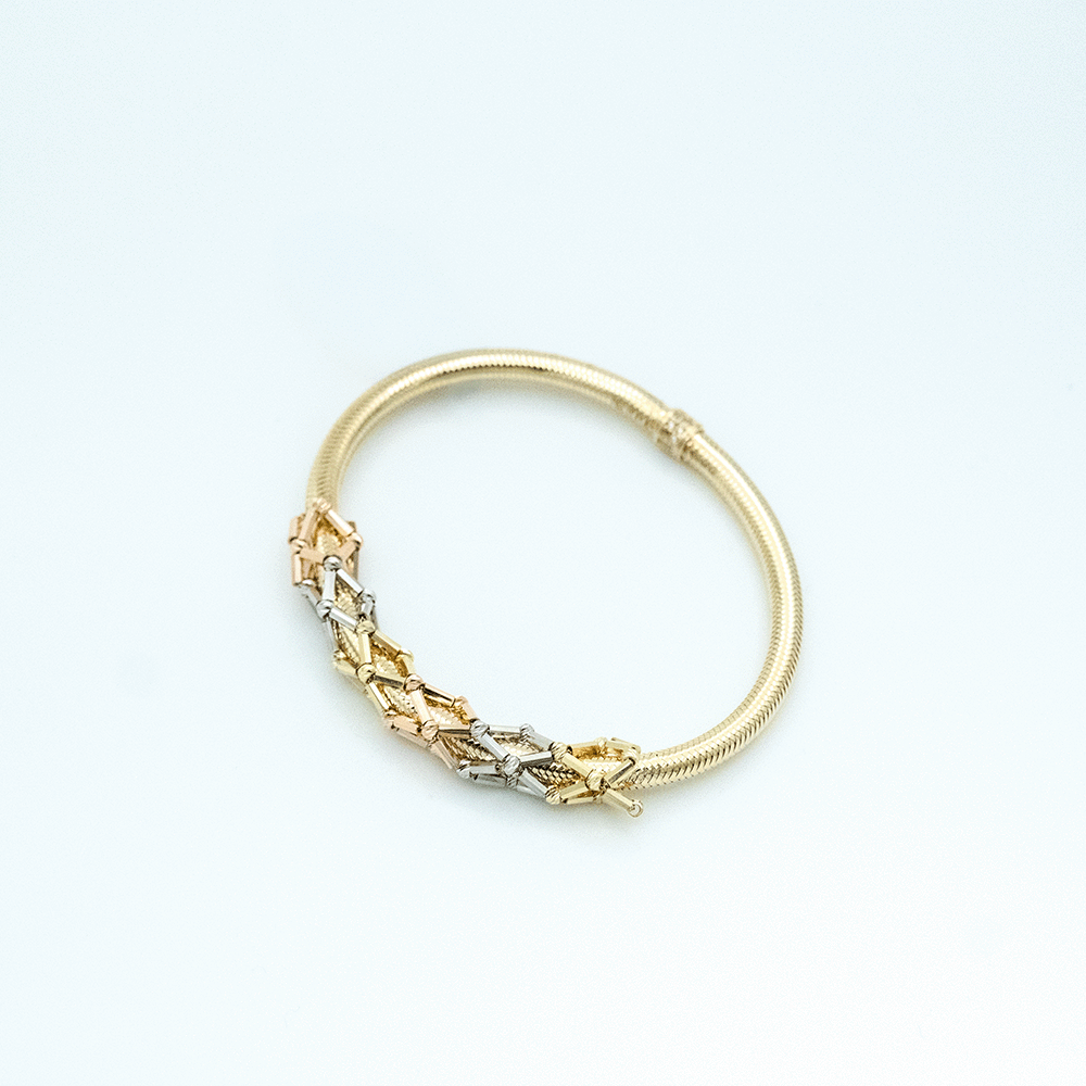 14 Ayar Renkli Altın Bileklik