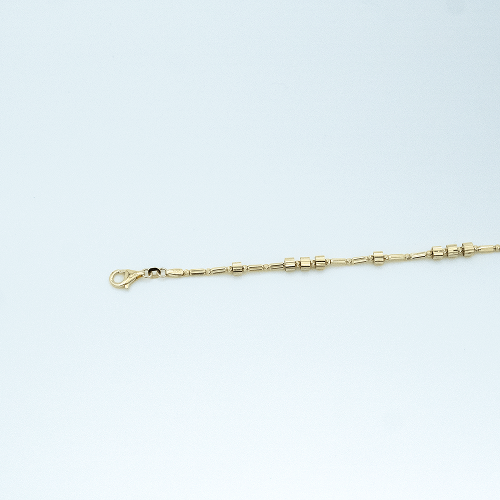 14 Ayar Sıralı Zincirli Altın Bileklik