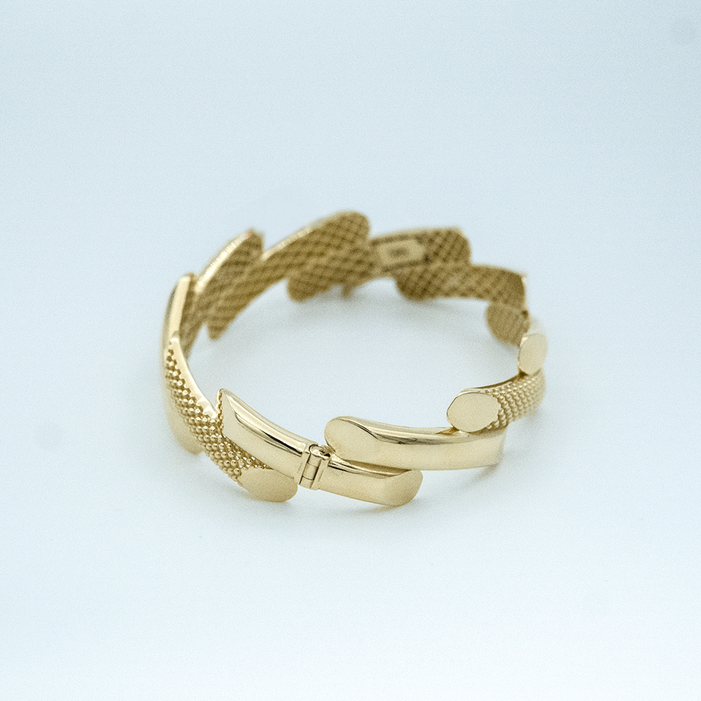 14 Ayar Sarmal Kelepçe Altın Bileklik