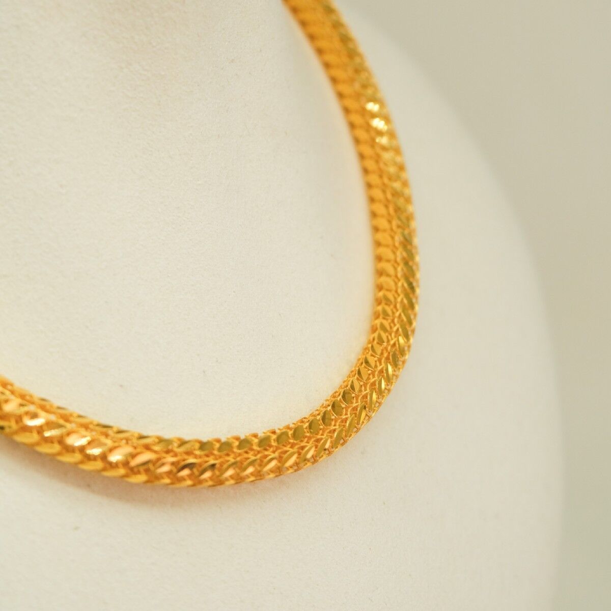 14 Ayar Kalın Örgü Altın Gerdanlık