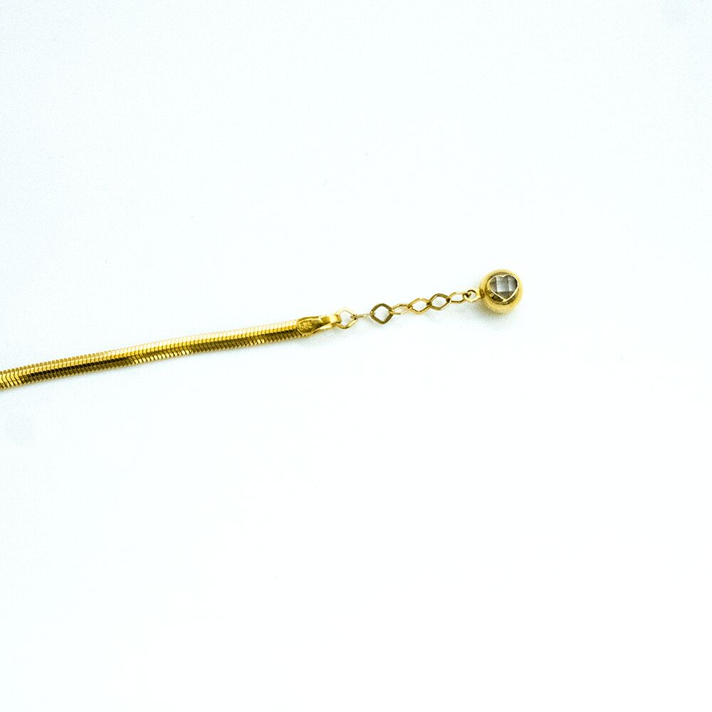 14 Ayar Şeffaf Hüzme   Altın Bileklik