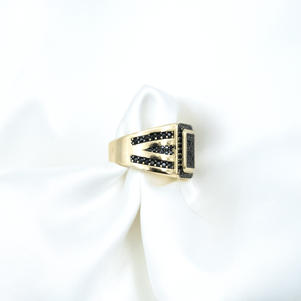 14 Ayar Kare Erkek Altın Yüzük