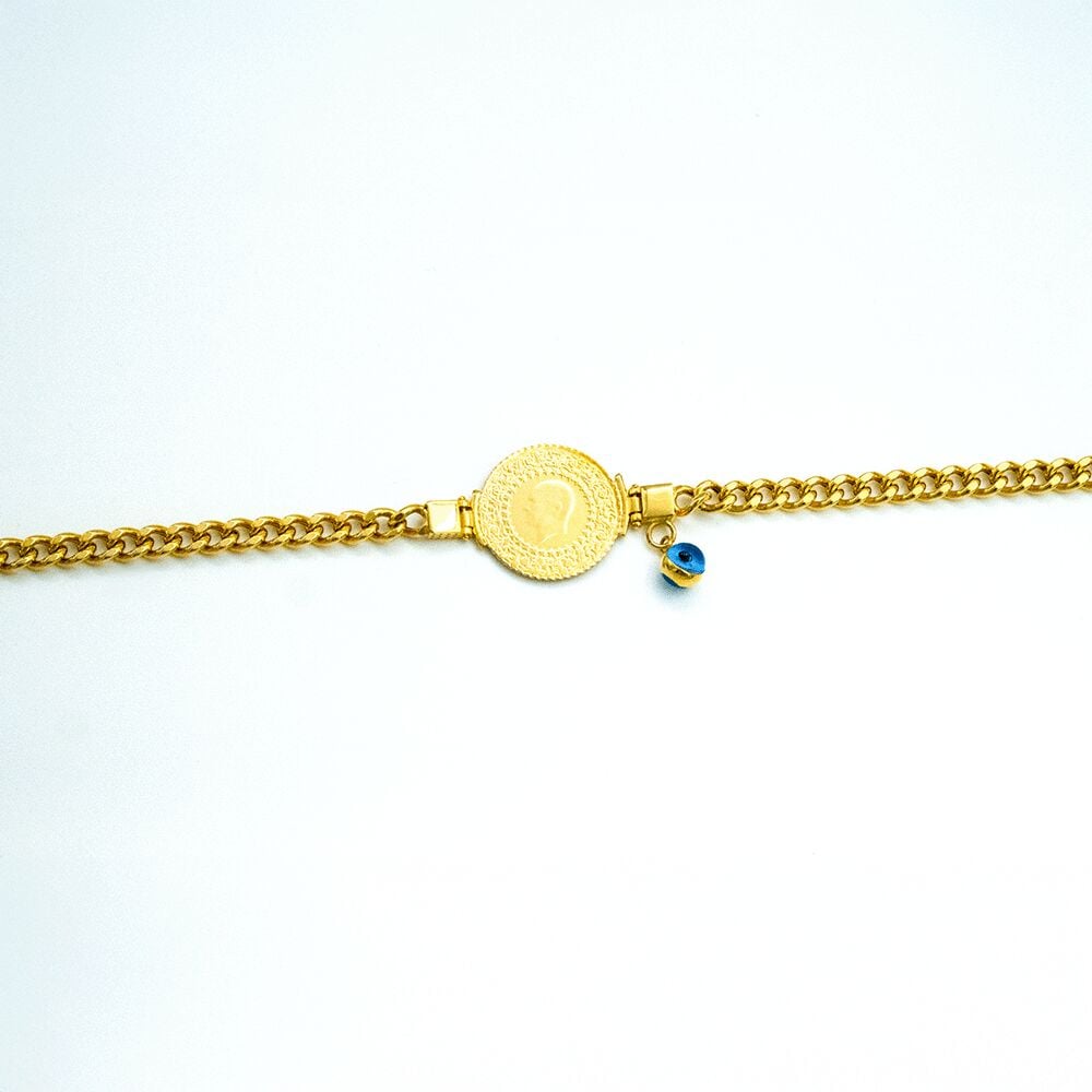 14 Ayar Zamansız Çizgi   Altın Bileklik