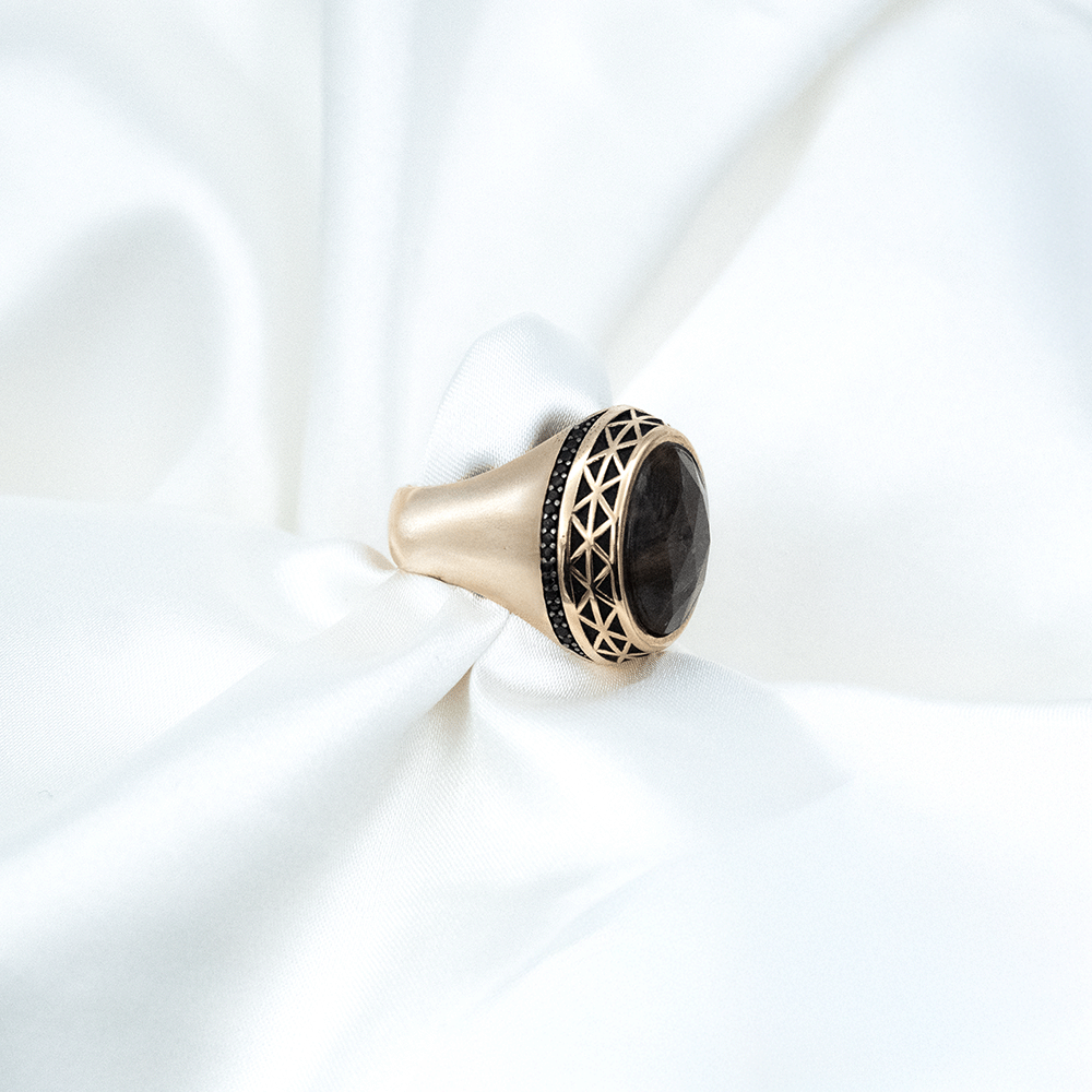 14 Ayar Oval Erkek Altın Yüzük