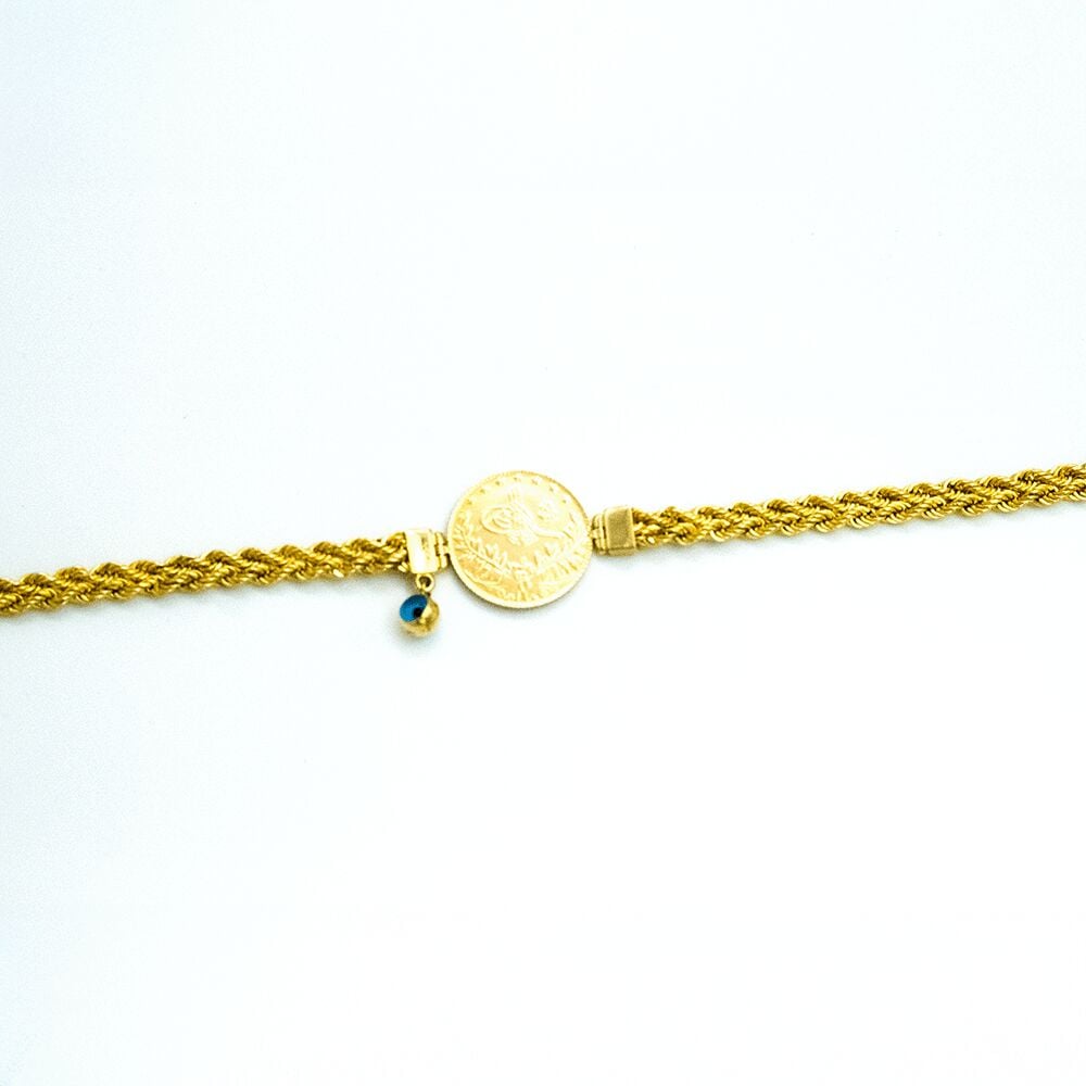 14 Ayar Sade Ton Altın Bileklik