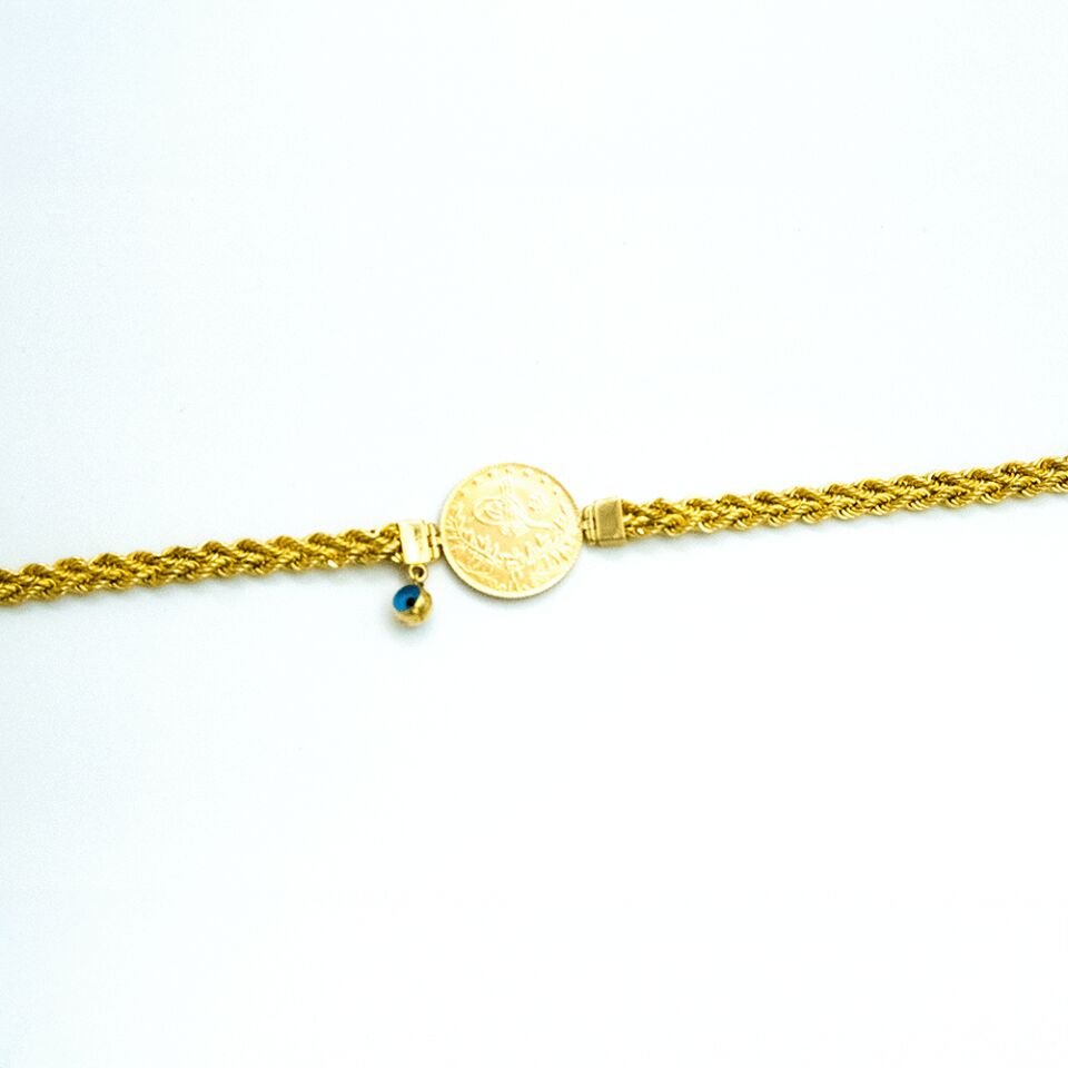 14 Ayar Sade Ton Altın Bileklik