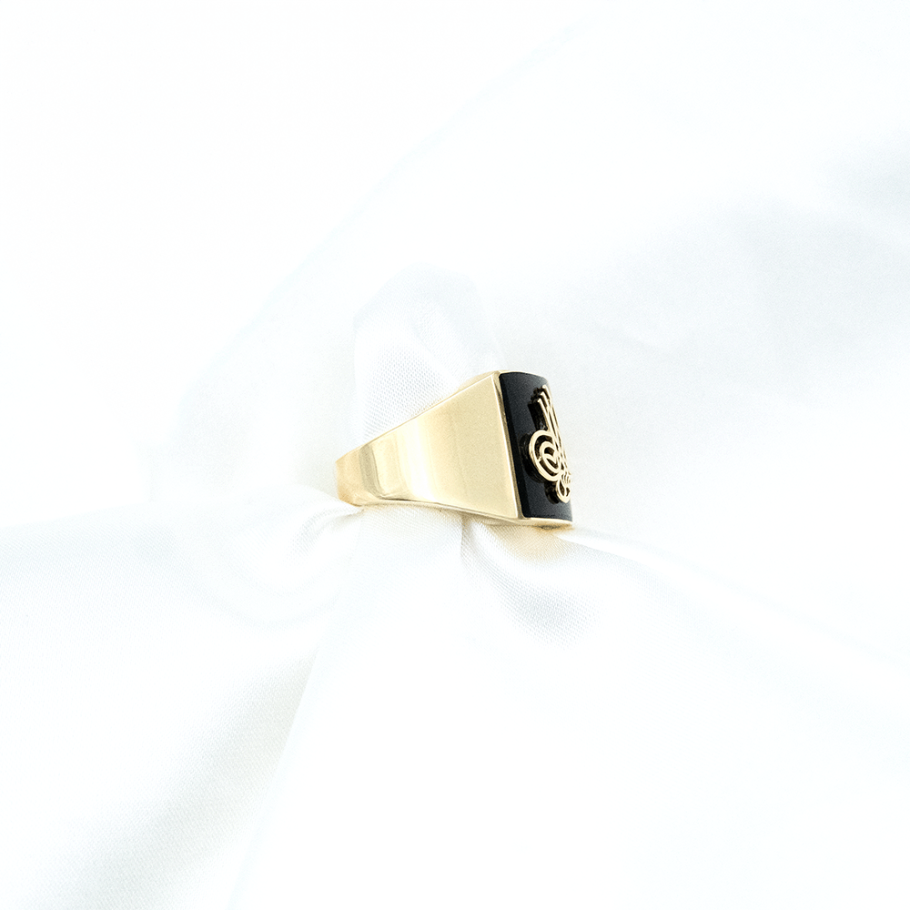 14 Ayar Tuğralı Erkek Altın Yüzük