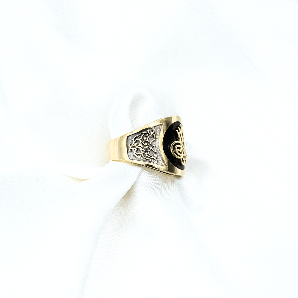 14 Ayar Tuğralı Erkek Altın Yüzük