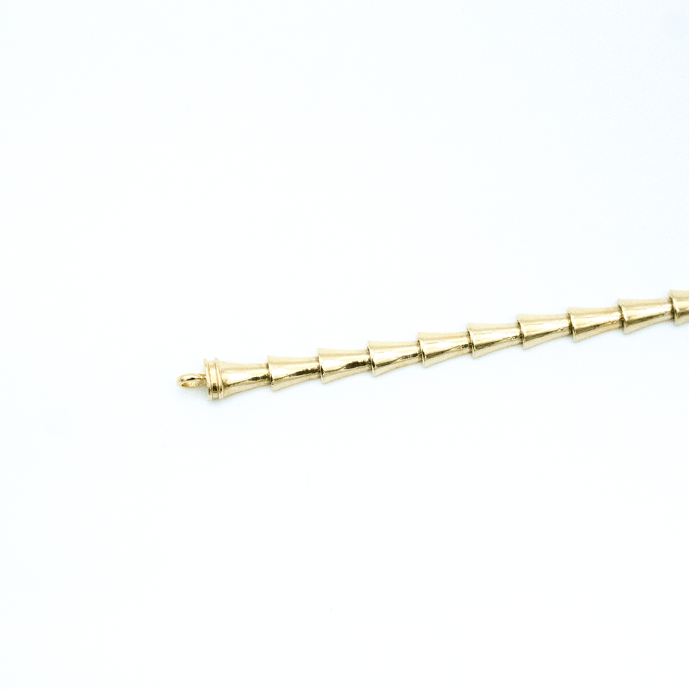 14 Ayar Sıralı Detaylı Altın Bileklik