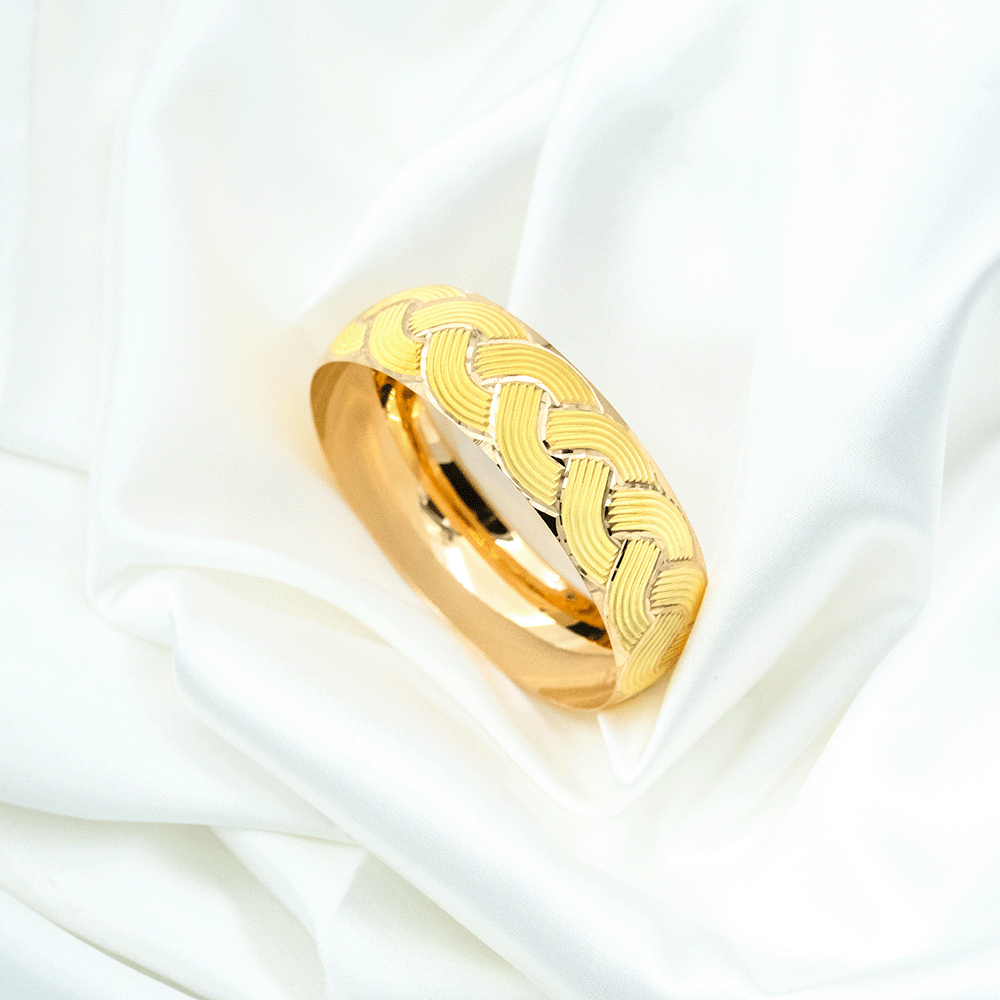 22 Ayar Çapraz Şarnel Kesim Mega Altın Bilezik 90 Gr