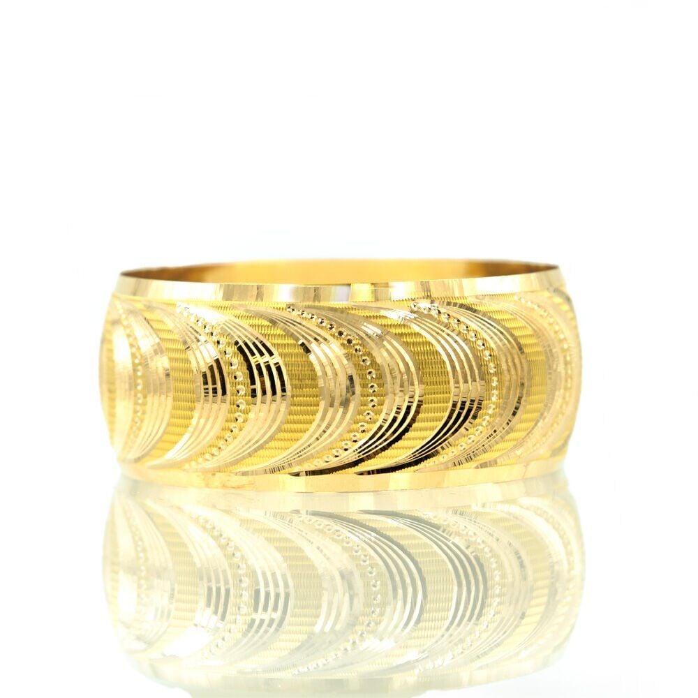 22 Ayar Çizgi Detay Altın Bilezik 80 Gr