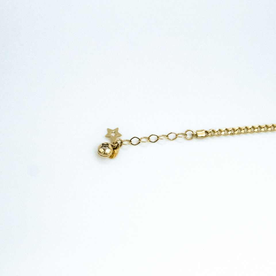 14 Ayar Kuzey Yıldızı Taş Çerçeveli Altın Bileklik