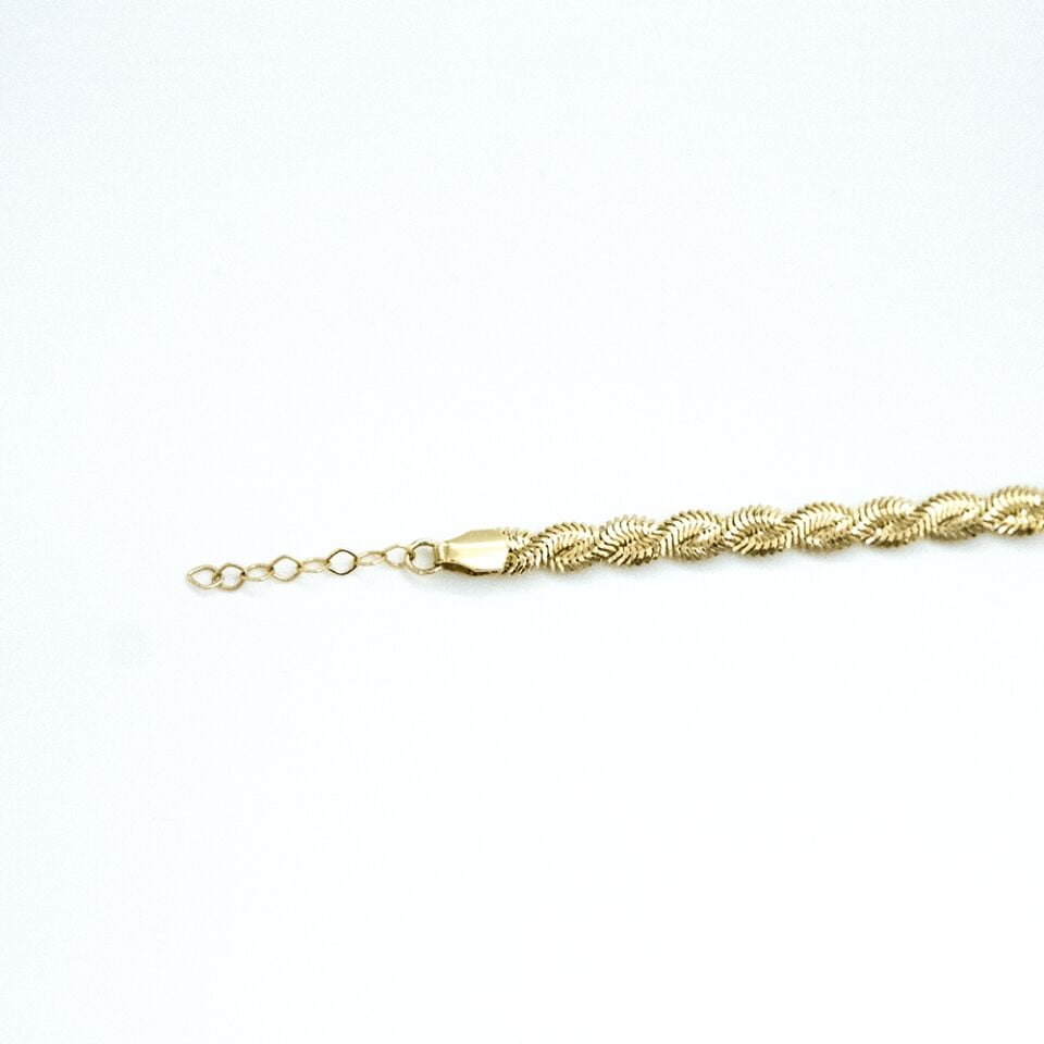 14 Ayar Sarmal İtalyan Düğüm Altın Bileklik