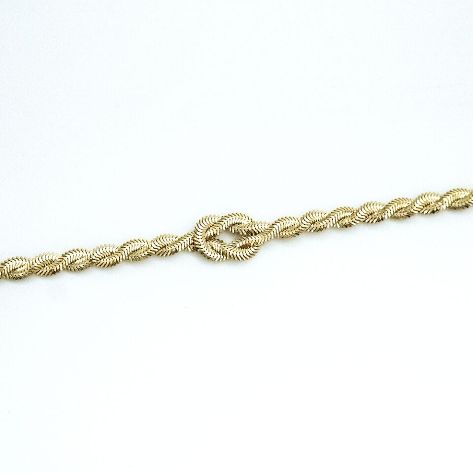 14 Ayar Sarmal İtalyan Düğüm Altın Bileklik