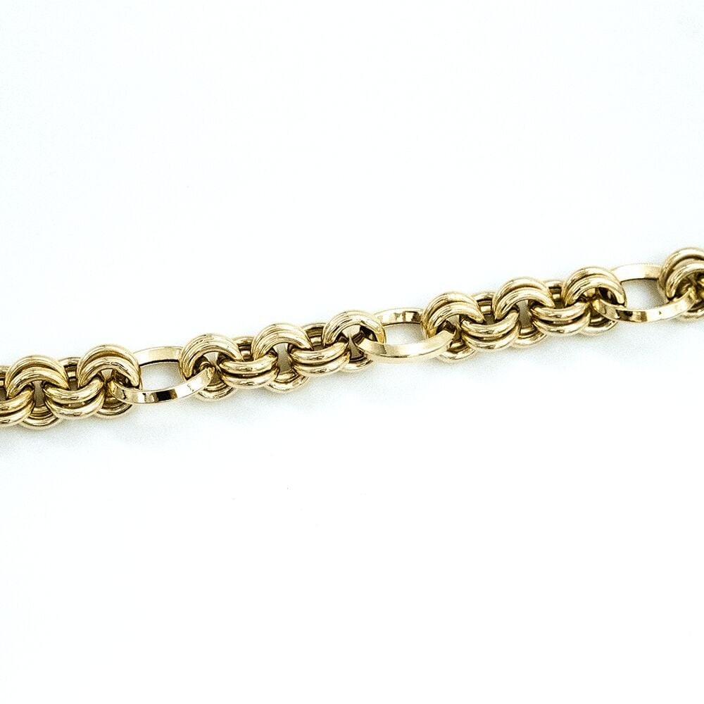 14 Ayar Çift Doch Zincir Altın Bileklik