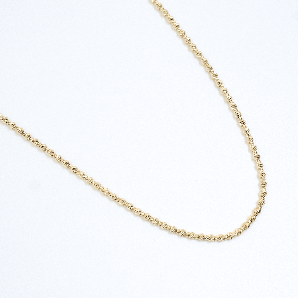 14 Ayar Top Sıralı Gold Altın Kolye