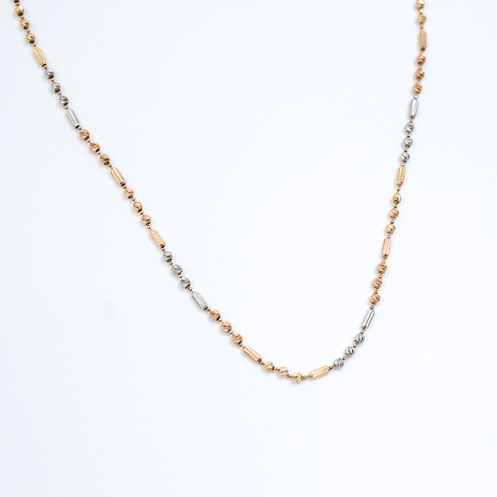 14 Ayar Renkli Toplu Altın Kolye