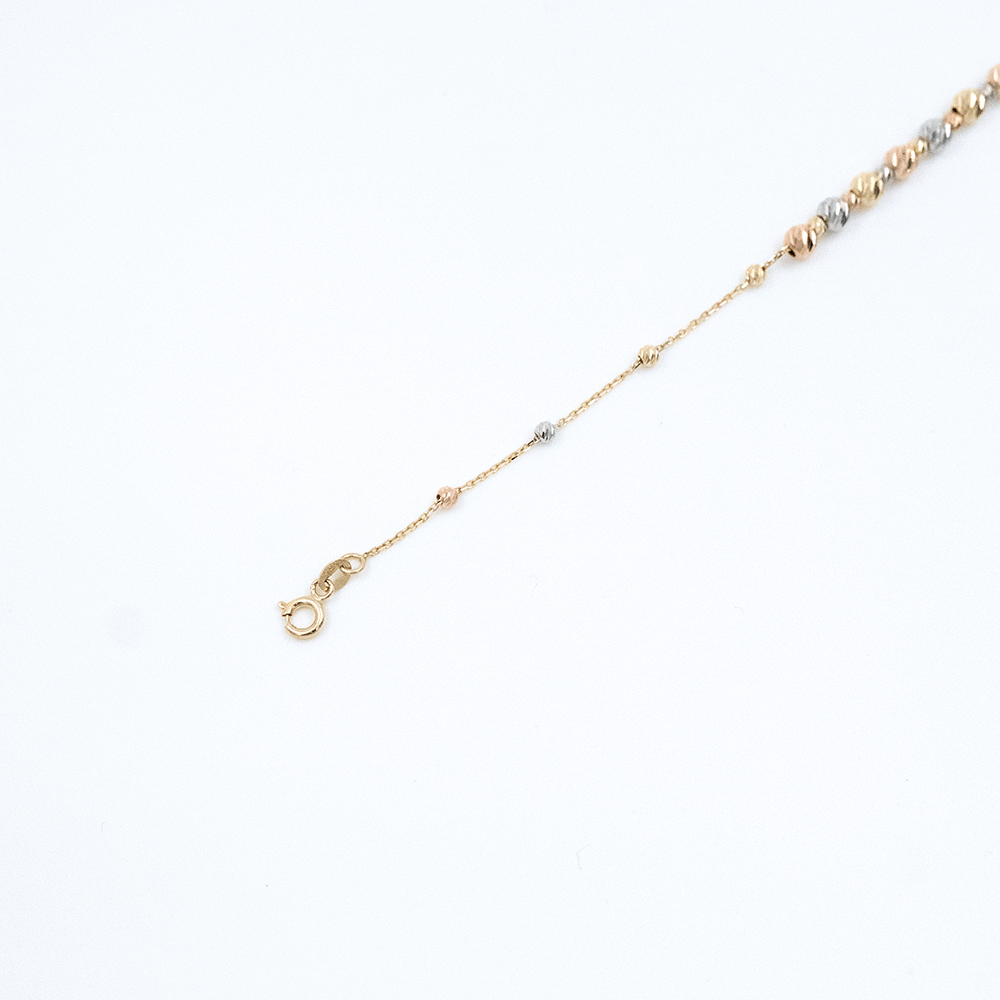 14 Ayar Zincir Detaylı Toplu Altın Bileklik