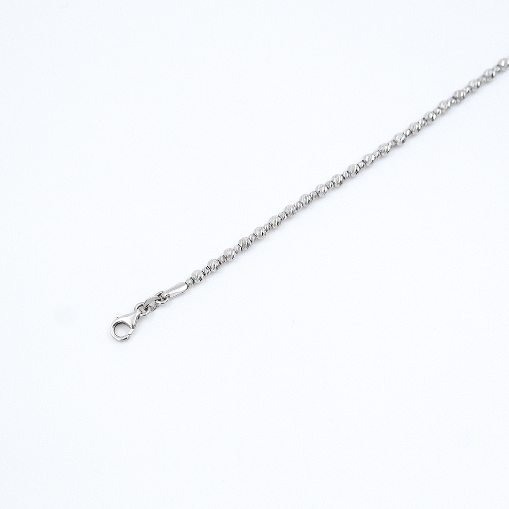 14 Ayar Toplu Sıralı Beyaz Altın Bileklik