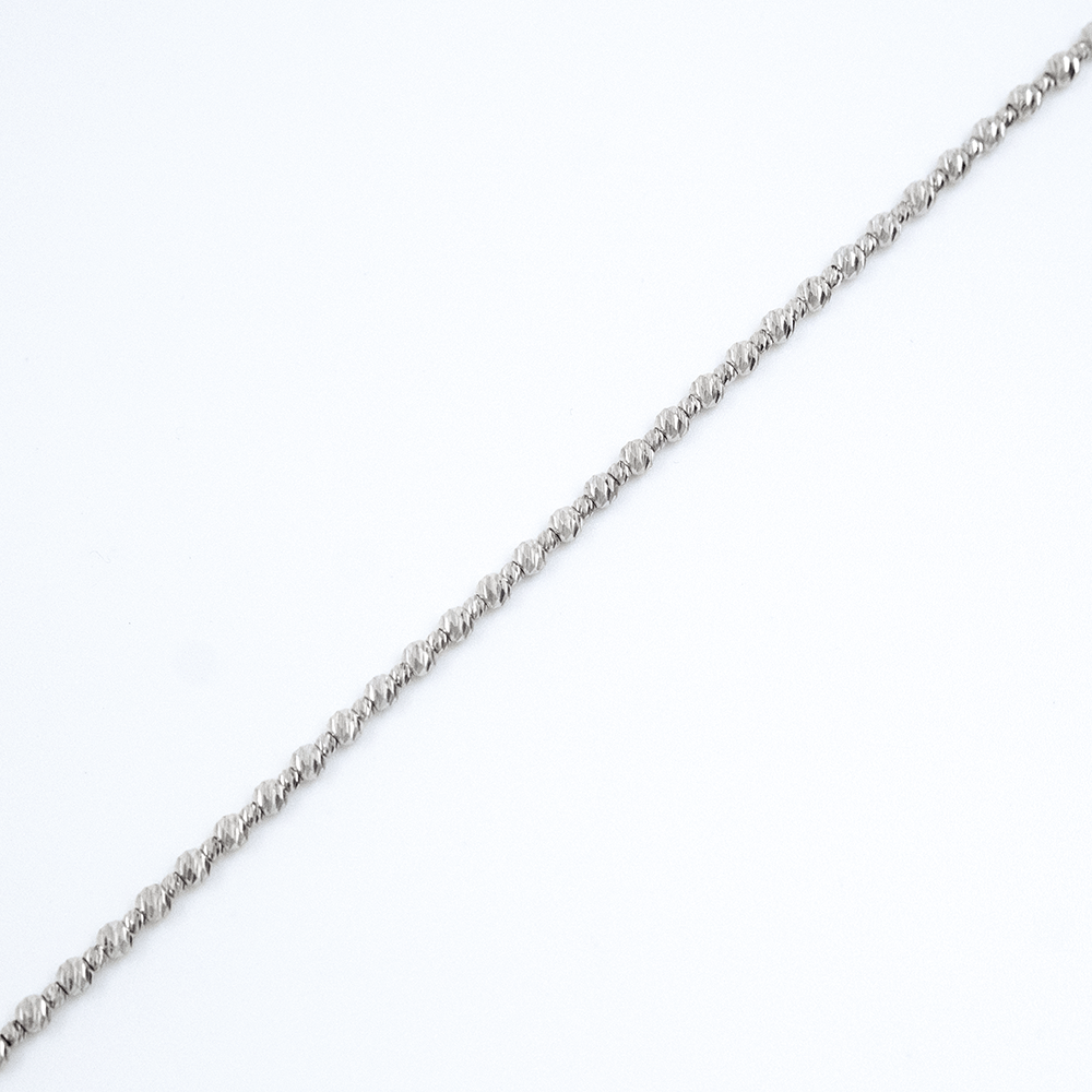 14 Ayar Dorikalı Sıralı Beyaz Altın Bileklik