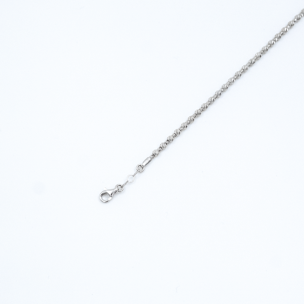 14 Ayar Dorikalı Sıralı Beyaz Altın Bileklik