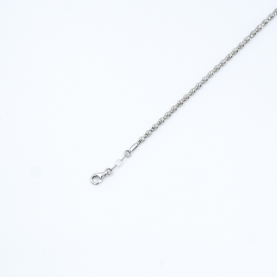 14 Ayar Dorikalı Sıralı Beyaz Altın Bileklik