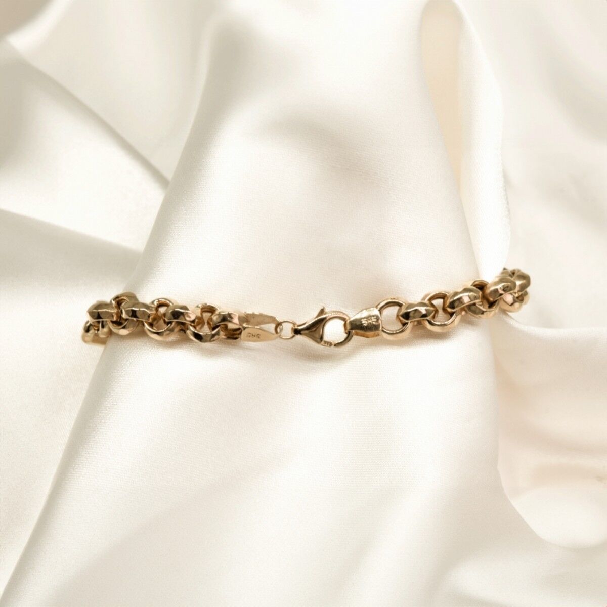 14 Ayar Halkalı Ataçlı Altın Bileklik