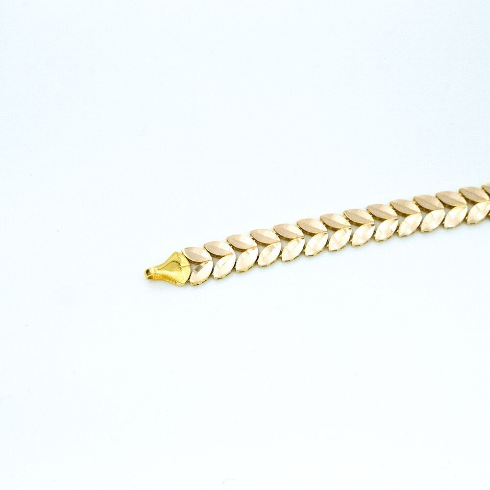 14 Ayar Yaprak Model Altın Bileklik