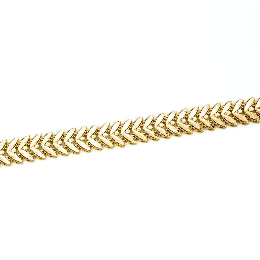 14 Ayar Yaprak Model Altın Bileklik