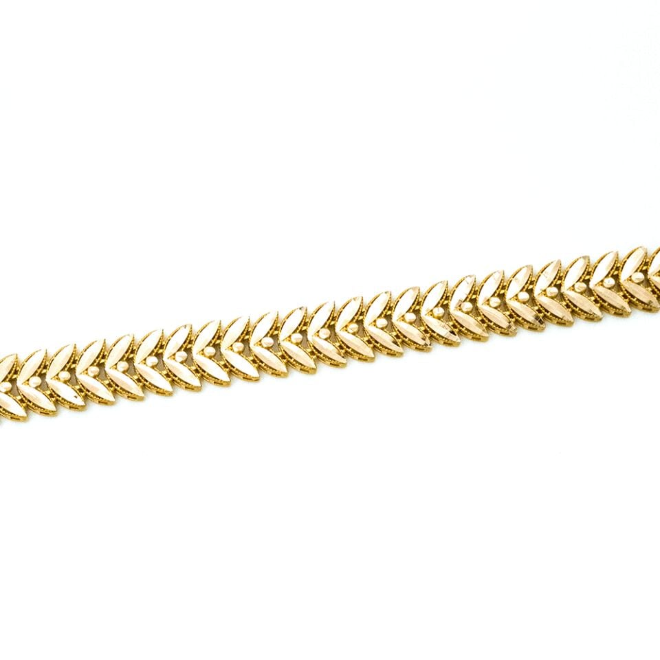 14 Ayar Yaprak Model Altın Bileklik