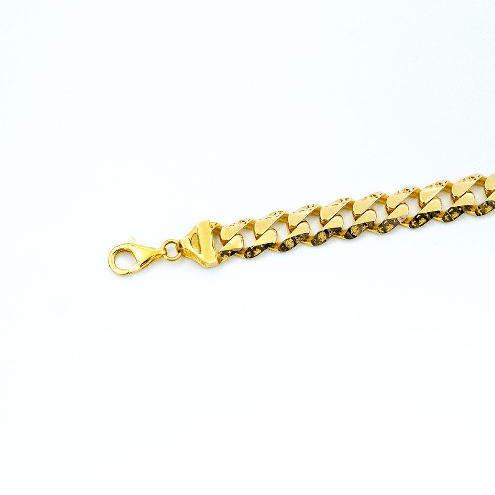 14 Ayar Hasır Süslemeli Gurmet Altın Bileklik