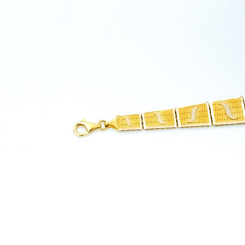 14 Ayar Kare Hasır Model Dorikalı Altın Bileklik