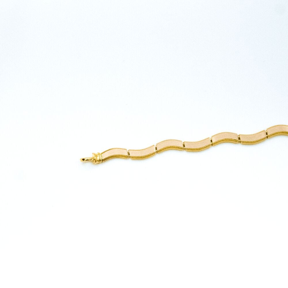 14 Ayar Zikzak Model Altın Bileklik