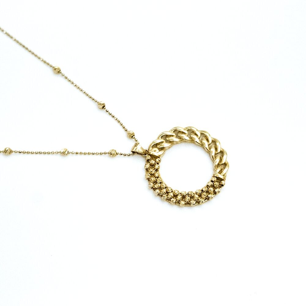 14 Ayar Dorika Toplu Gurmet Model Altın Kolye