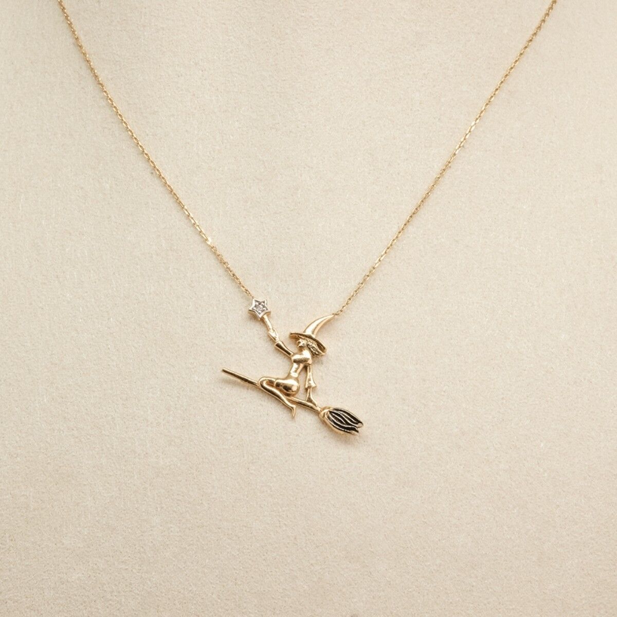 14 Ayar Cadı Nur Altın Zincir Kolye