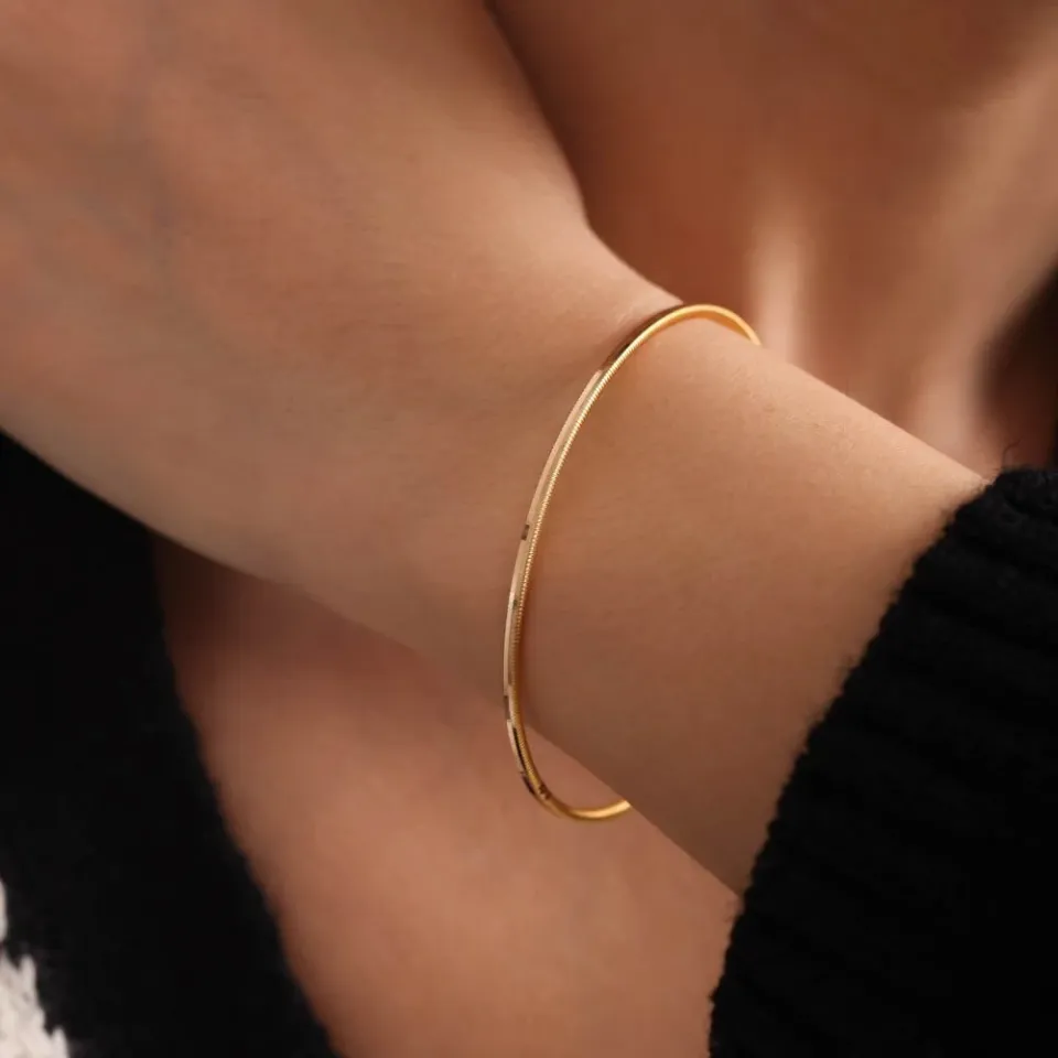 22 Ayar Oluklu Ajda Gold Altın Bilezik 15 Gr