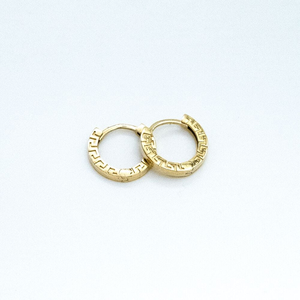 14 Ayar Labirent Model Altın Küpe